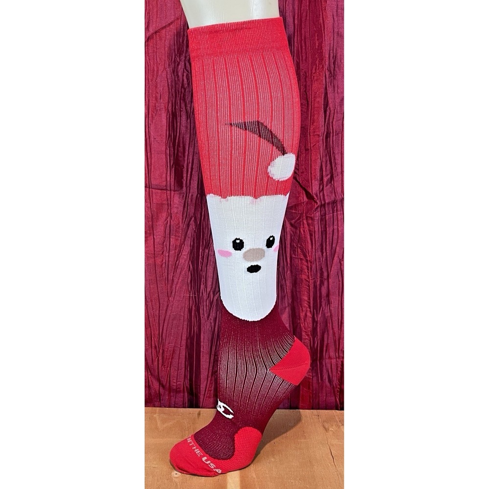 Womens Pro Comp Marathon Santa Claus OTC Compression Socks sz L/XL